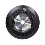 Black aluminum NRG Innovations short hub steering wheel adapter SRK-122H for 1986-1992 Suzuki Samurai.