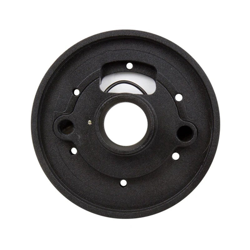 NRG SRK-180H black aluminum short hub adapter for Audi and Volkswagen 6-bolt steering wheel installation.