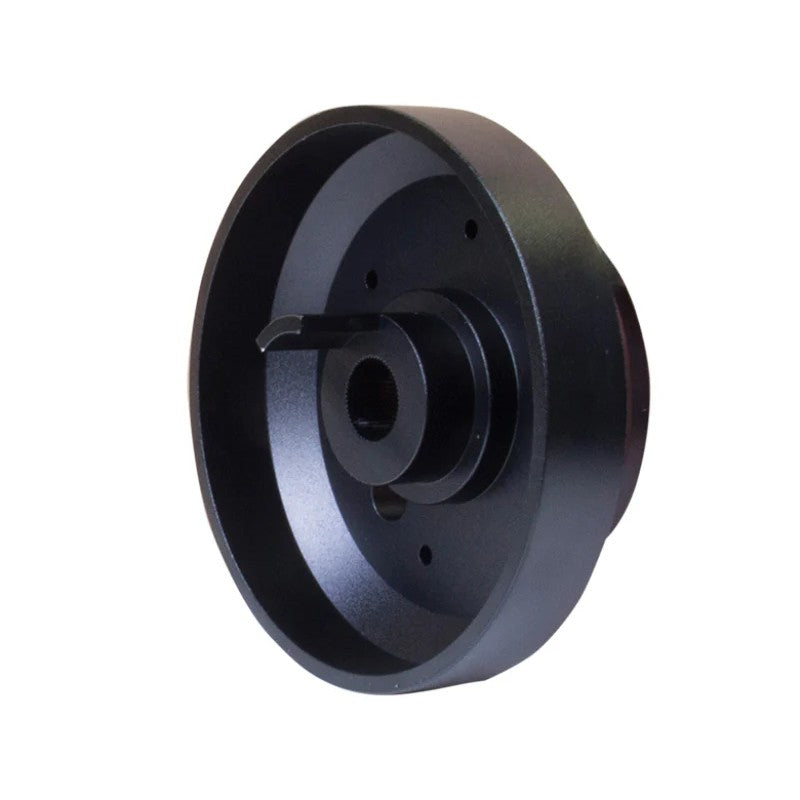 NRG Innovations SRK-E30H black aluminum short steering wheel hub adapter for BMW E30