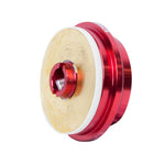 Red anodized NRG Innovations short hub steering wheel adapter SRK-130H-RD