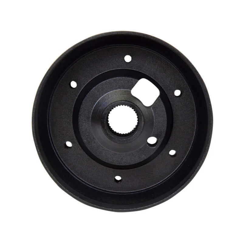 Anodized black NRG Innovations SRK-170H short steering wheel hub adapter for Chevrolet and Dodge vehicles.