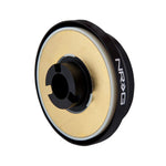 NRG Innovations SRK-100H black aluminum short hub steering wheel adapter for Mitsubishi and Subaru models.