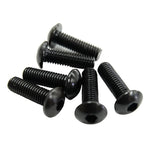 NRG Innovations SWS-100BK flat head steering wheel mounting screws in a black finish.