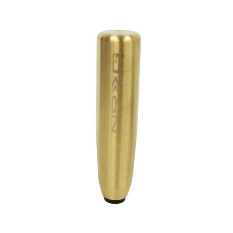 NRG Innovations weighted long profile shift knob in a reflective chrome gold finish.