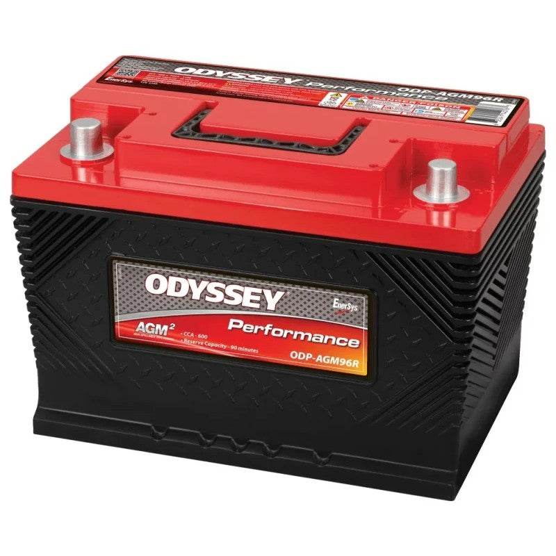 Odyssey Performance Series 96R-600 AGM battery featuring Thin Plate Pure Lead technology.