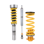 Ohlins Road & Track coilover suspension kit featuring inverted struts and aluminum dampers for Audi B8