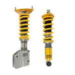 Ohlins Road & Track coilover kit with gold-anodized bodies and black springs for 2008-2021 Subaru WRX and STI