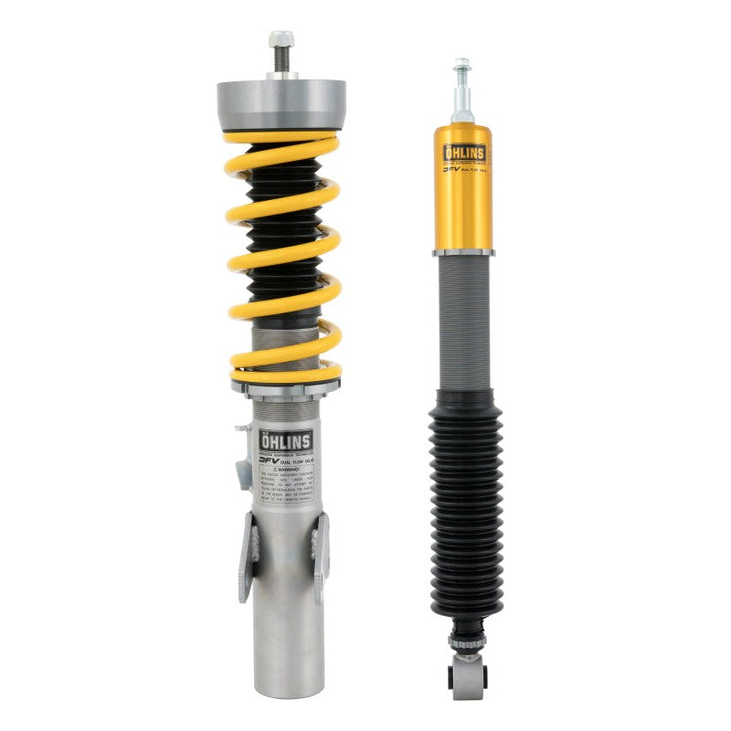 Ohlins Road and Track monotube coilover kit with gold-finished dampers and springs for 2017-2025 Honda Civic Type R.