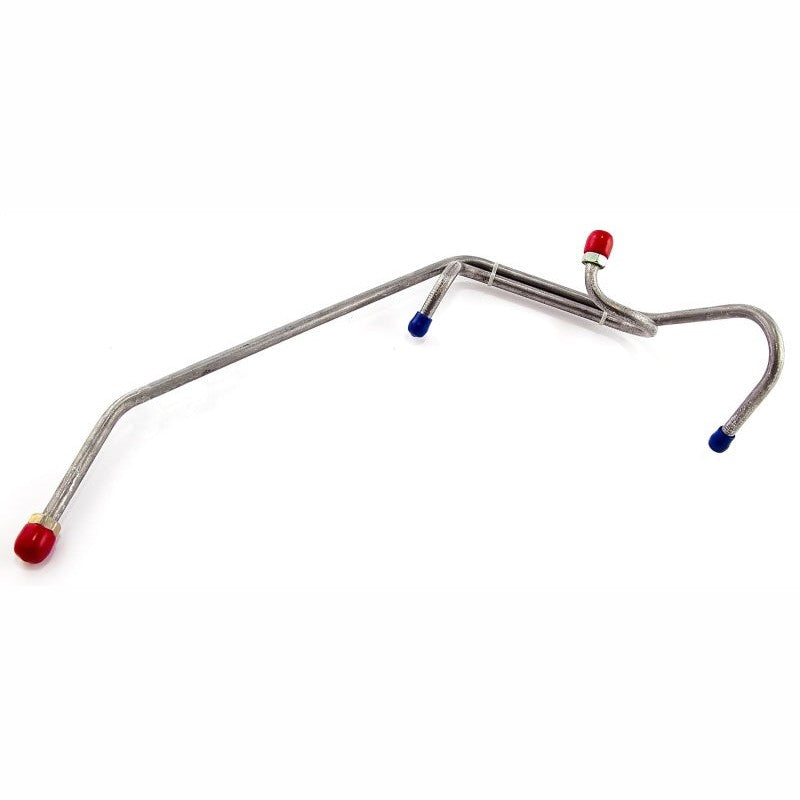 Omix 17732.22 pre-bent steel fuel line set with threaded fittings for 1976-1983 Jeep CJ5 fuel pump to carburetor.