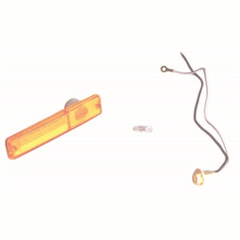 Omix amber side marker light assembly including lens, socket pigtail, and bulb for Jeep CJ