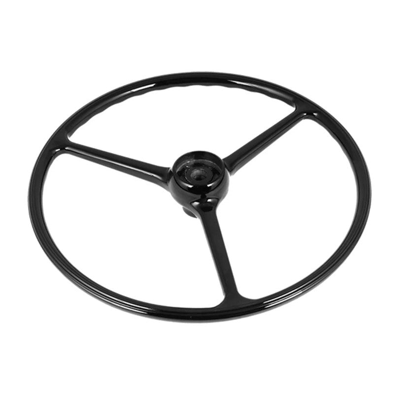 Omix 17.25-inch black OE style replacement steering wheel for 1966-1975 Jeep CJ5 and CJ6.