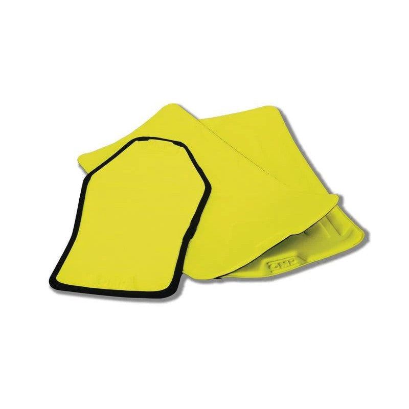 OMP KS-1 Pro karting rib and chest body protector in black with fluorescent yellow accents
