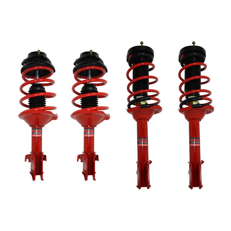Pedders EziFit SportsRyder pre-assembled lowering spring and gas strut kit for 2005-2007 Subaru Impreza WRX STI.