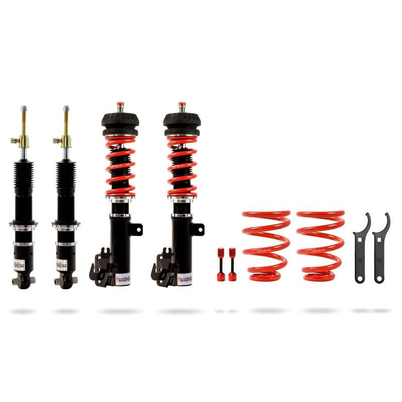 Pedders Extreme Xa adjustable monotube coilover kit with red alloy steel springs for 2008-2013 Pontiac G8 and Caprice PPV