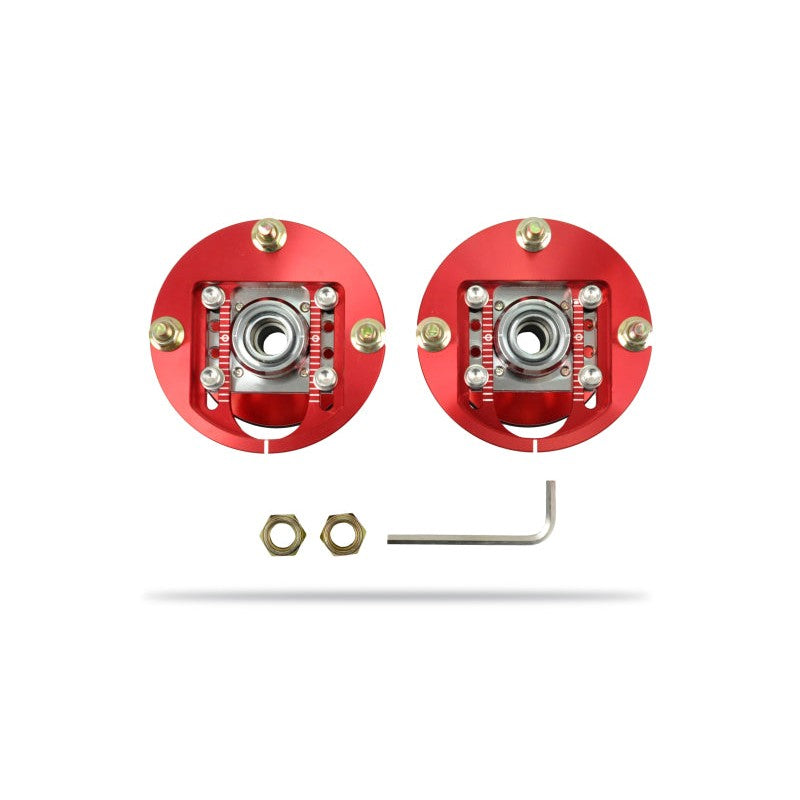 Pedders PED-581050 adjustable camber plates for 2010-2013 Chevrolet Camaro.
