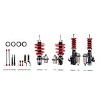 Pedders Extreme Xa coilover kit with remote canisters and red springs for 2010-2015 Chevrolet Camaro.