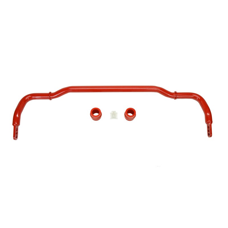 Pedders red 35mm adjustable front sway bar for 2005-2017 Dodge Challenger, Charger, Magnum, and Chrysler 300.