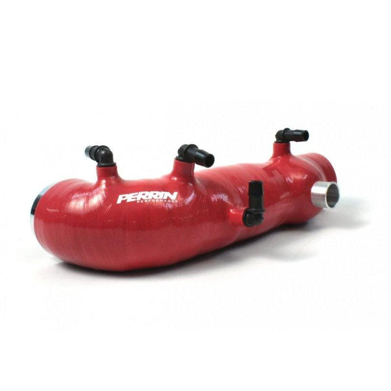 Blue PERRIN multi-layer reinforced silicone turbo inlet hose for 2004-2008 Subaru Forester XT.