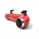 Red PERRIN reinforced silicone turbo inlet hose for 2004-2008 Subaru Forester XT