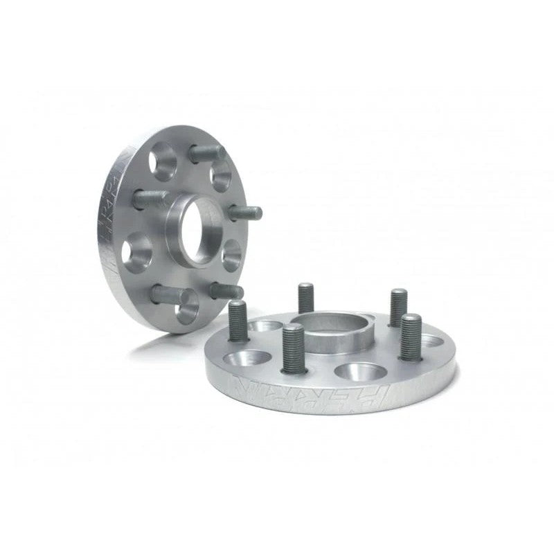 Pair of black PERRIN 30mm wheel spacers featuring a 5x100 bolt pattern and 56mm hub-centric center bore.
