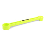 Neon Yellow PERRIN machined aluminum battery tie down bracket for Subaru and Toyota GR86