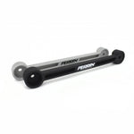 Red PERRIN battery tie down bracket with manufacturer logo for Subaru and Scion engine bays