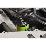 Neon yellow PERRIN CNC-machined coolant overflow tank for Subaru WRX, STI, and BRZ/GR86.