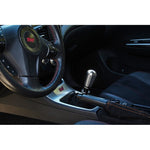 Brushed tapered stainless steel PERRIN shift knob for 2004-2021 Subaru STI 6-speed manual transmission.