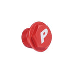 Red anodized PERRIN clutch delay valve delete for 2005-2026 Subaru WRX, STI, and Legacy models.