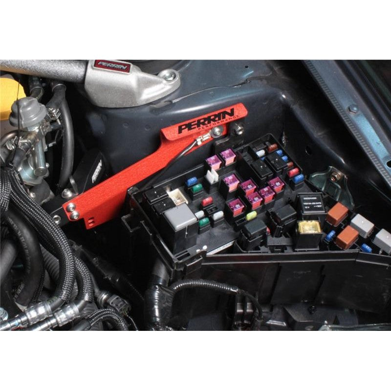 Red PERRIN Master Cylinder Bracket for 2008-2014 Subaru WRX STI