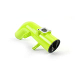 PERRIN cold-air intake with neon yellow mandrel-bent aluminum tube and performance air filter for Subaru WRX and STI.