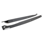 Pair of black PERRIN fender shrouds for 2008-2014 Subaru WRX and STI engine bay customization.