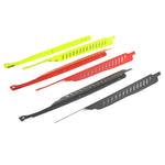 Neon yellow PERRIN fender shroud set installed in a 2008-2014 Subaru WRX engine bay