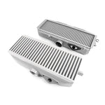 Silver PERRIN Top Mount Intercooler with bar and plate core for 2008-2021 Subaru WRX STI