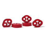 Five PERRIN standard length polyurethane exhaust hangers for Subaru WRX and BRZ models.