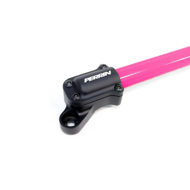 PERRIN Hyper Pink powder-coated front strut tower brace for 2013-2025 Subaru BRZ and Toyota 86/GR86