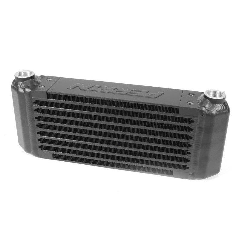 PERRIN CVT transmission cooler core with hoses and mounting brackets for Subaru Crosstrek, Impreza, and Forester.
