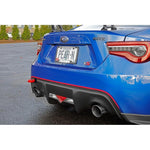 Red PERRIN rear tow hook kit with threaded steel shaft and circular ring for 2013-2026 Subaru BRZ and Toyota GR86