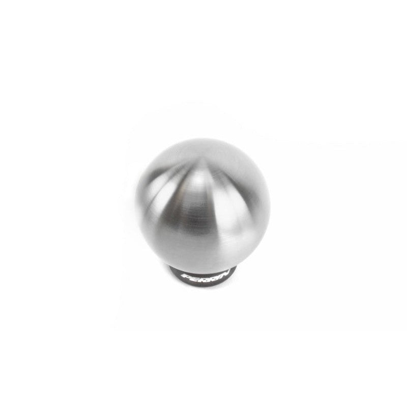 PERRIN brushed stainless steel ball-style shift knob for automatic 2013-2026 Subaru BRZ and Toyota GR86 models.
