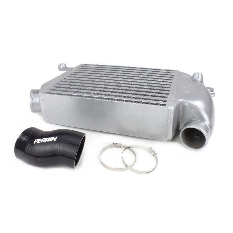 Silver PERRIN top mount intercooler upgrade for 2015-2021 Subaru WRX and 2014-2018 Forester XT
