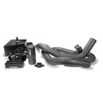 Black powder-coated mandrel-bent aluminum front mount intercooler boost tubes for 2015-2021 Subaru WRX.
