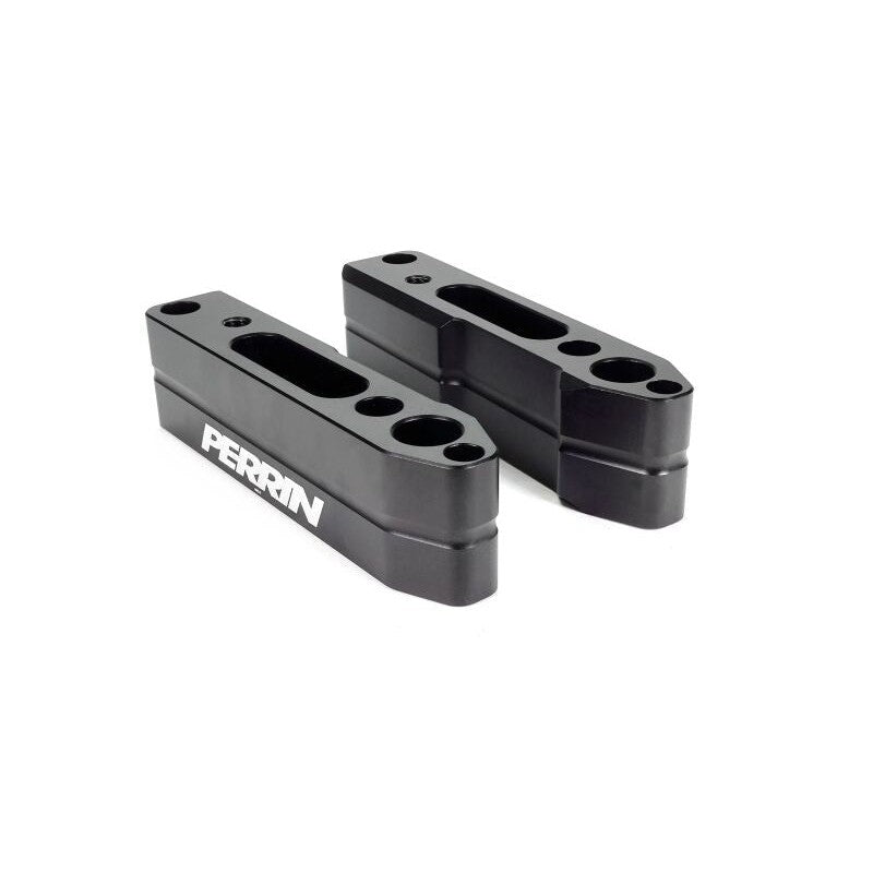PERRIN red powder-coated aluminum front mount intercooler boost tubes for 2015-2021 Subaru WRX.