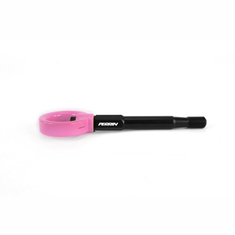 Hyper Pink PERRIN rear tow hook for Subaru WRX/STI, Crosstrek, and Forester