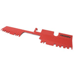 Red PERRIN radiator shroud for 2015-2021 Subaru WRX/STI, designed for use with the OEM intake scoop.
