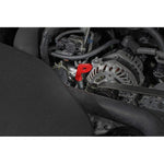 Red PERRIN P Style CNC-machined dipstick handle for Subaru WRX and BRZ