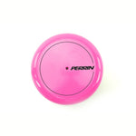 Hyper Pink PERRIN CNC-machined aluminum oil filter cover for Subaru WRX and Toyota GR86