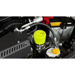 Neon yellow PERRIN oil filter cover for Subaru WRX and BRZ engines, part number PSP-ENG-716NY