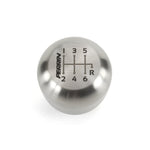 Brushed stainless steel PERRIN large shift knob for 6-speed 2017-2021 Honda Civic manual transmissions.