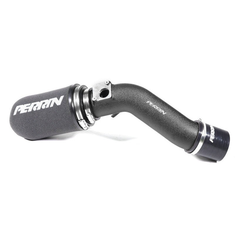 Black powder-coated PERRIN cold-air intake induction tube and filter for 2018-2021 Subaru WRX STI