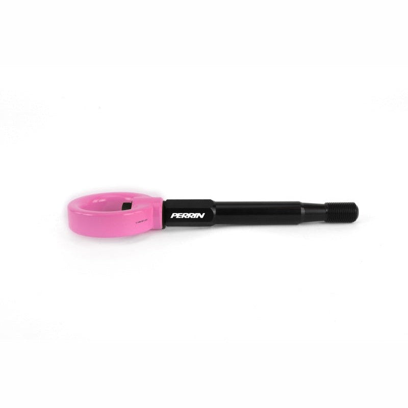 Hyper Pink PERRIN front tow hook kit with threaded mounting shaft and powder-coated ring